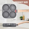 MINSHUXI 4 Intervals Fried Egg Pan, Aluminium Pancake Pan Non-Stick