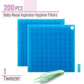 Mr. Pen- Baby Nasal Aspirator Hygiene Filters with Tweezer, 200 Pack, Nasal Aspirator Filters for Baby