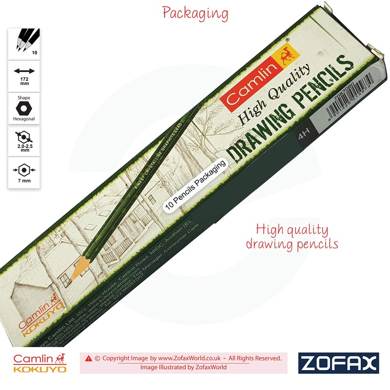 KOKUYO CAMLIN 4H Graded Drawing Pencils Combo Pack Sketch Tone