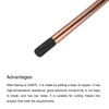 PATIKIL 10pcs 11mmx305mm(0.4"x12") Carbon Arc Air Gouging Rods Copper Graphite