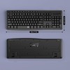 Redragon BK-7367 2.4G Wireless Keyboard, Membrane Computer Keyboard with 10