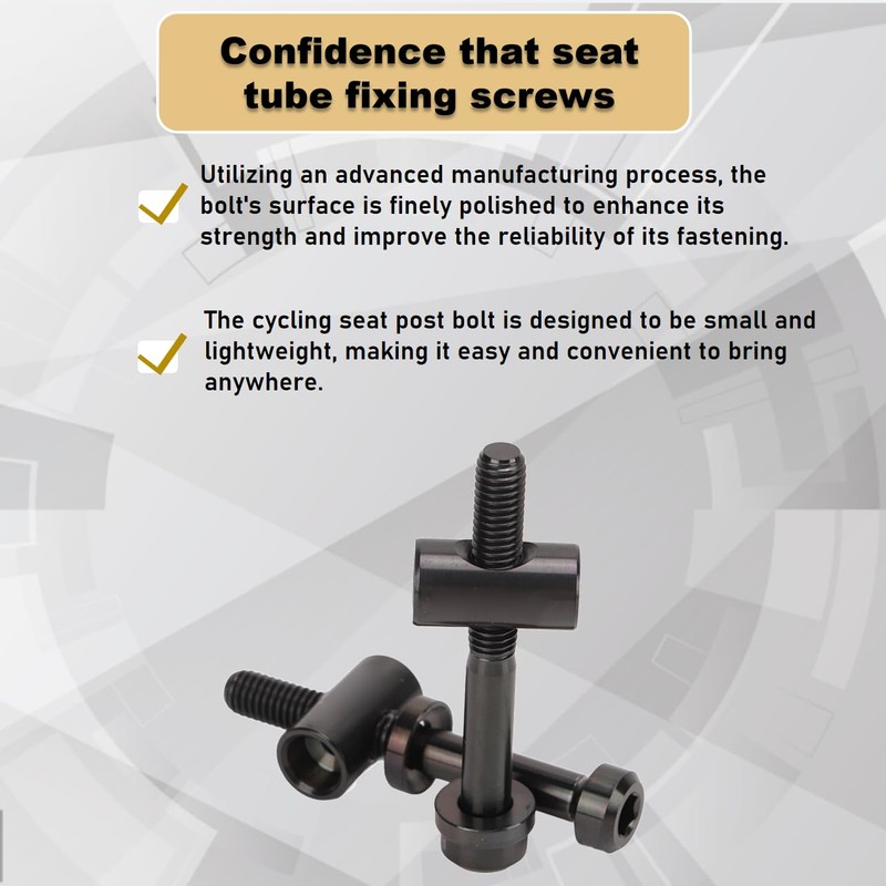 BONKZEBU 2 PCS M5 X 40mm Titanium Cycling Seat Post