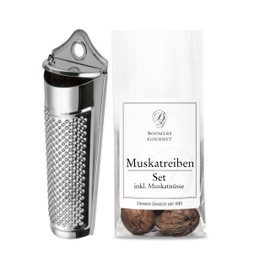 Boomers Gourmet - Nutmeg Grater with Container and Nutmeg I Nutmeg Grater with Storage Set - Grater with Nutmeg "Grenada's Best" - 1 Piece