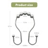 AmazerBath Shower Curtain Hooks, Shower Curtain Rings, Metal Chrome Shower