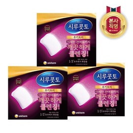 LG Household & Health Care Shirukotto Fukitori Cotton Pads 32 sheets x 3 / LG생활건강 시루콧토 후키토리 화장솜 32매 x 3개