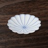 Takumikaze Arita Ware Plate, 6.7 inches (17 cm), Blue Chrysanthemum