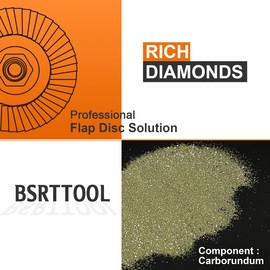 BSRTTOOL 4.5" Diamond Flap Disc Grinding Sanding Wheels - Ceramics,Sander Tile, Stone,Glass,Concrete, Granite with 5/8 inch-11 Metal Thread Adapter（120 Grit）