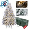 eperfectcom 7.5ft Snow Flocked Pre-lit Artificial Christmas Tree with 500