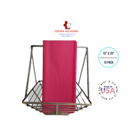 Cranberry Tissue Paper Squares, Bulk 10 Sheets, Premium Gift Wrap and Art Supplies for Birthdays, Holidays, or Presents by Feronia packaging, Large 15 Inch x 20 Inch Made in USA