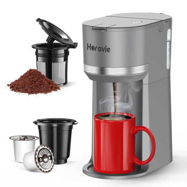 Horavie Mini Single Serve Coffee Maker for K Cup and