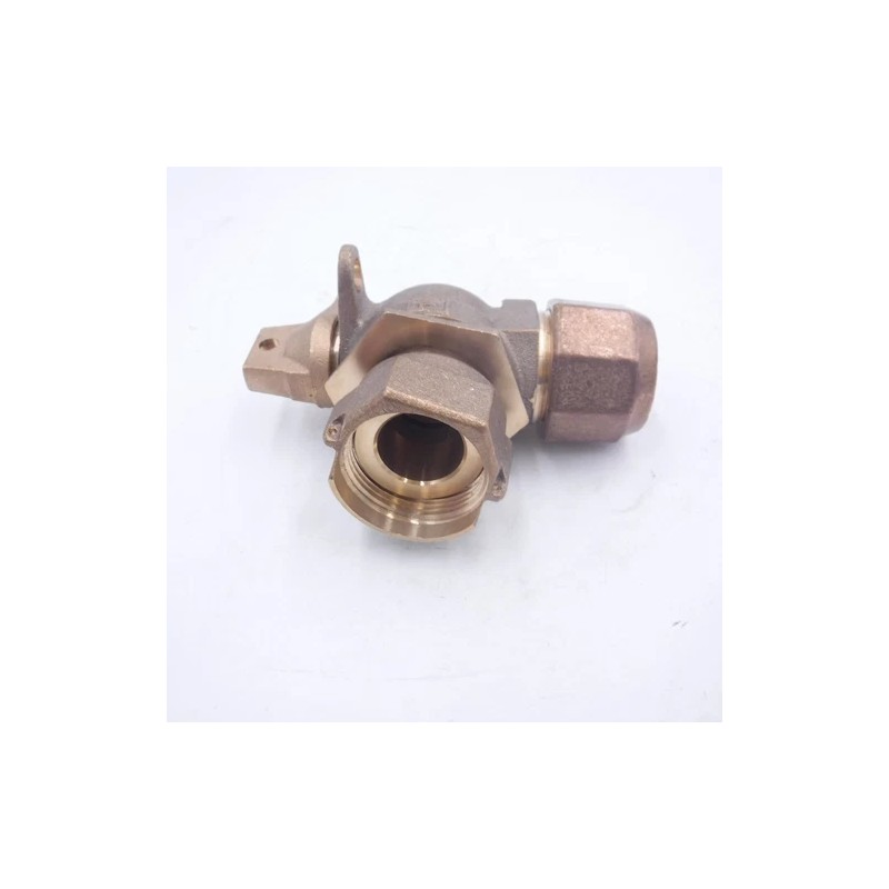 Mueller Jones 1" x 1" Angle Meter Ball Valve w/Lock