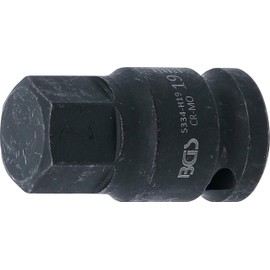 BGS 5334-H19 | Power Bit Insert | Length 42 mm | 12.5 mm (1/2 Inch) | Hexagon Socket 19 mm