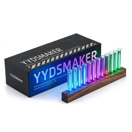 12-LED Music Spectrum Display with 240 RGB Beads - High Sensitivity Spectrum Analyzer, Adjustable Color & Brightness for Home Audio