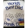 Best Handi Prints WORLD'S BEST DAD Personalize Handprint T-Shirt Size