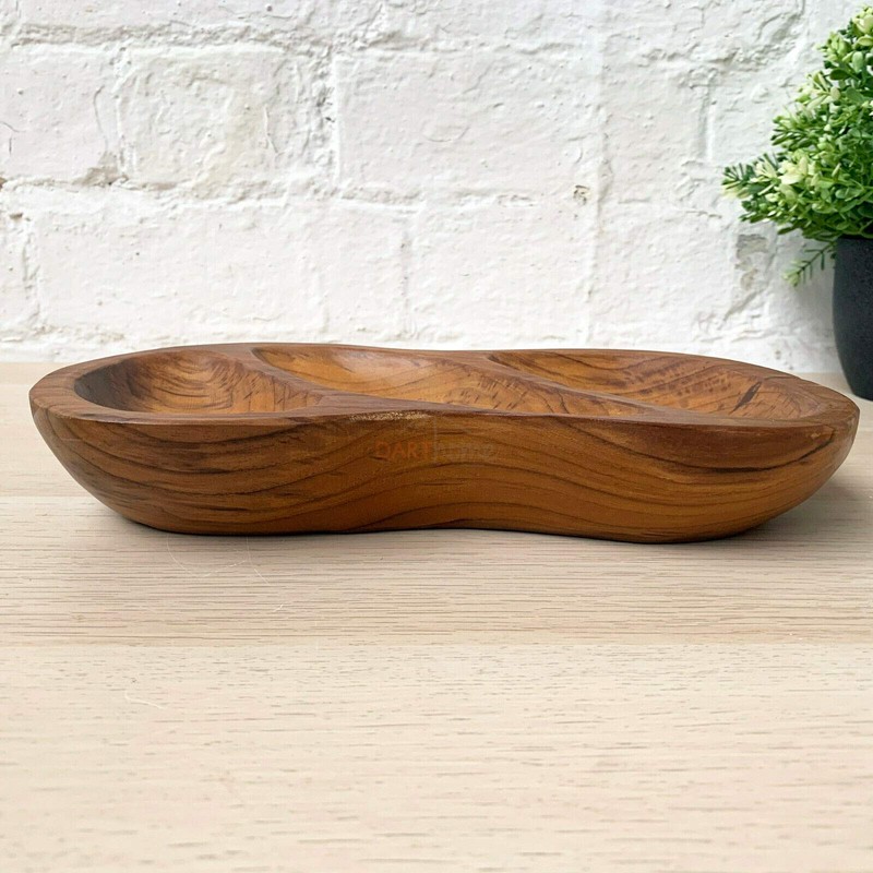 Vintage Teak Root Wood Oval Cheese Tapas Antipasti Party Platter