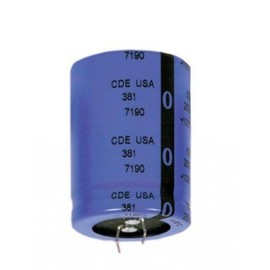 Cornell-Dubilier 381LQ561M450A052 Capacitor; Al Electrolytic; 560uF; Snap-In; Radial; 20%; Case A05; 450Vdc; 35Mmdia.