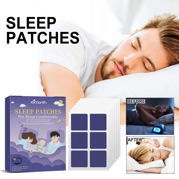 Unbranded 42patches/box Relieve Fatigue Deep Sleep Patch Lavender Sleep Aid