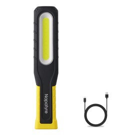 Napatyre LED Work Light Workshop Lamp, 1000 Lumen LED Torch with Magnets and Hooks, 180° Rotatable 5 Modes COB Inspection Lamp for Car Repair, Inspection, Garage, Emergency