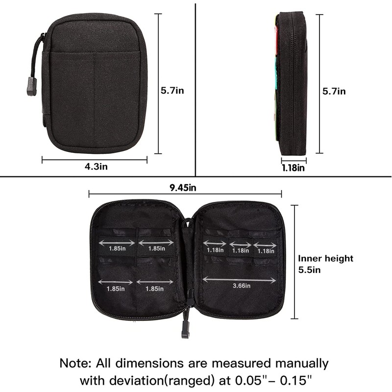 EDC Pouch Pocket Organizer,Small Pocket Pouch with Velcro Surface for