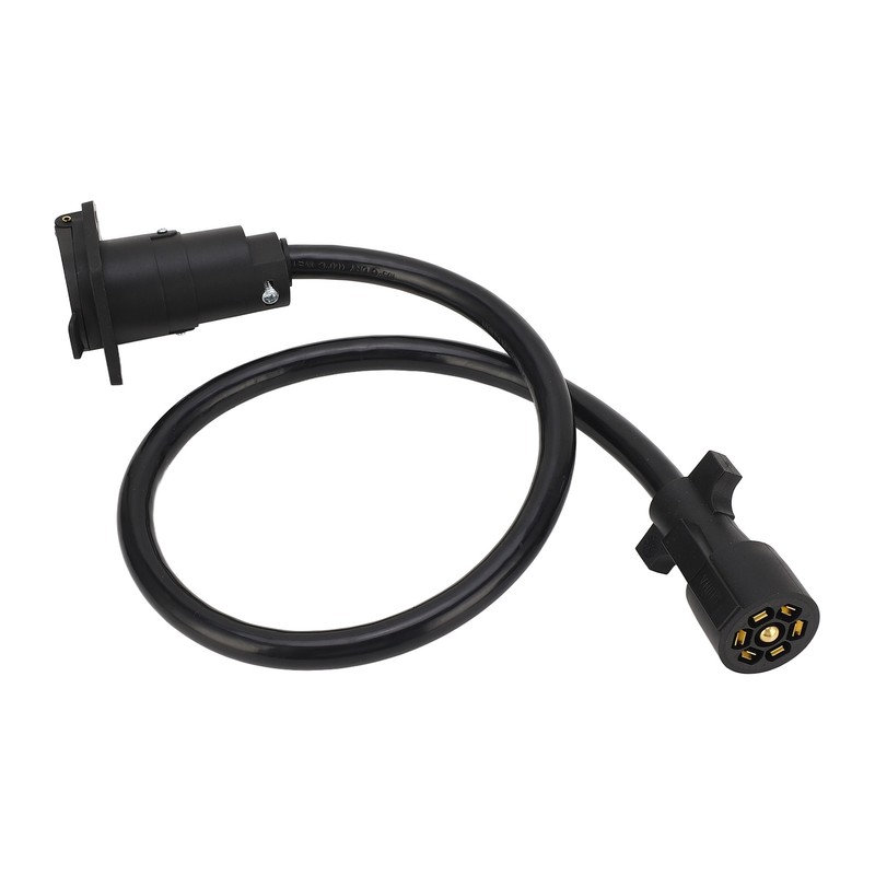 Trailer Extension Cord 7 Way 3ft Double Prong Male Plug
