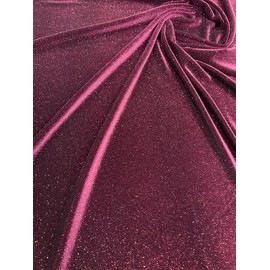 Sedona Designz Glitter Poly Spandex Velvet Fabric by The Yard – 60" Wide, 2-Way Stretch, Soft & Shimmery for Costumes, Dancewear & Special Occasions