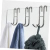 FUNOMOCYA 2pcs Over Door Hook Stainless Steel Dual Clothes Hanger