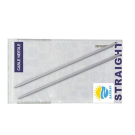 Aluminium Small Straight Cable Needle | 3-4mm | 2 Pack Small Straight Cable Needle Metal
