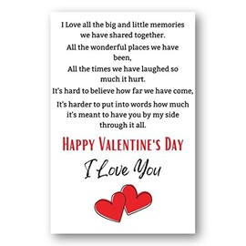 Second Ave I Love You Quote Valentine Card For Him/Her Cute Romantic Valentine's Day