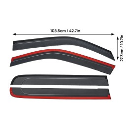 JOYTUTUS Vent Visor Fit 2015-2024 F150 & 2017-2024 Raptor Crew Cab Rain Guards