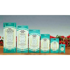 Bard's Tray and Plate Hanger - Plate Hanging Wire - Display Plates - Brass color - Small - fits 2''-3'' plate