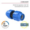 Kirchhoff Fitting Connector Plastic 20 x 20 mm for HDPE