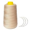 Young Hair Thick Human Hair Sewing Thread with 3pcs Curl