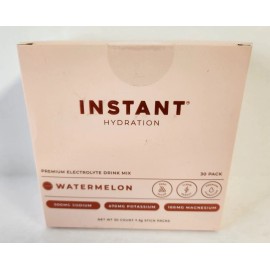 Instant Hydration Electrolyte Watermelon Flavor Drink Mix 30 Stick Packs 02/2027