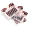CB 300 Pcs/3 Trays, Individual Cluster Lashes, 0.07mm D Curl,