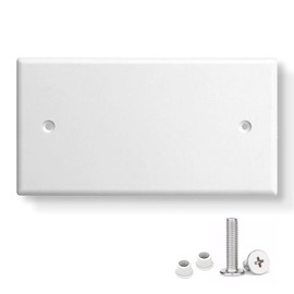 1pcs Double Socket Blanking Plate – 2 Gang Blanking Plate Cover for Electrical Plug Sockets, Plug Socket Covers UK, Light Switch Cover Plates for Home & Office Safety Use (White)
