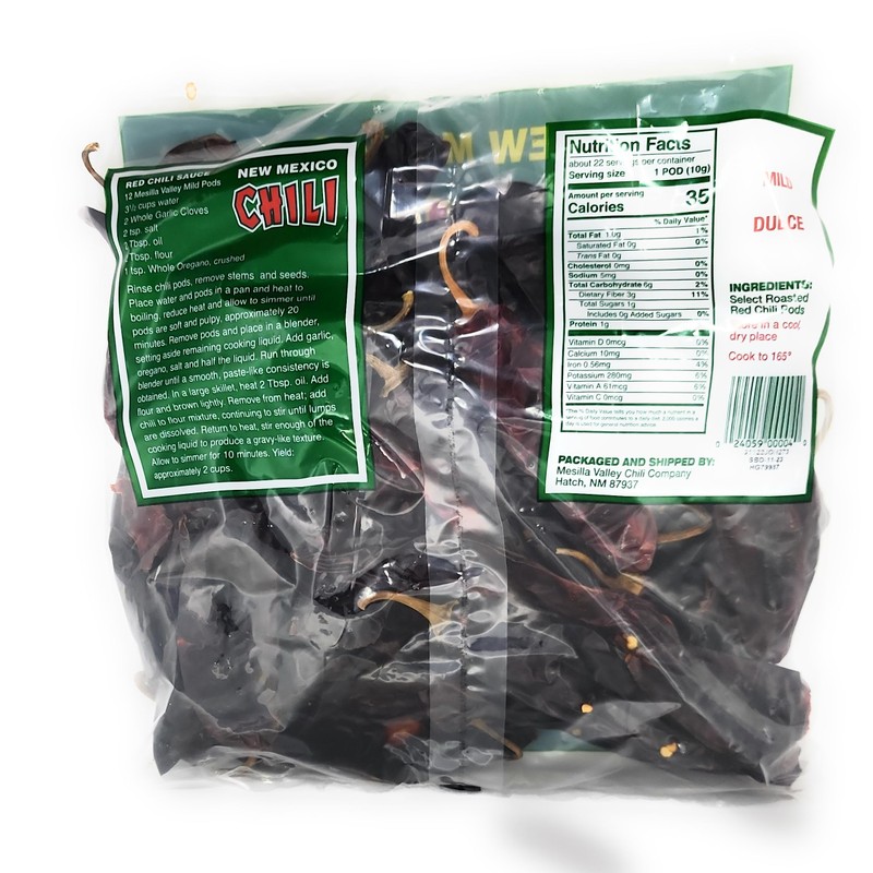 Barker's Dried Red Chili Pods, 8 Ounces - Mild -