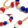 CLASSYZINT 20mm Chunky Red White Blue Beaded Necklace for Women