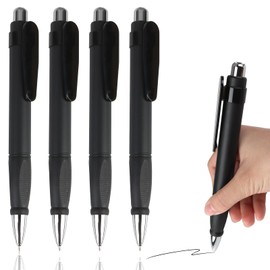 QTMMC 4 Pcs Extra Large Ballpoint Pens with 12 Refills Easy Grip Jumbo Pen Big Weighted Pens Enhanced Writing Stability for Arthritis Elderly Hand Tremors Office School Writing (1.0mm Retractable)