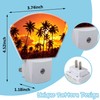 AKKAVNIA Coconut Palms Night Light Plug-in Wall Decorative Night Lamp