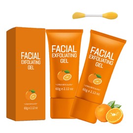Miss Season Facial Exfoliating Gel, Miss season Skin Exfoliation, Purifying Exfoliating Gel, Face and Body Exfoliation Scrub Moisturizing Exfoliator for All Skin (2pcs, orange)