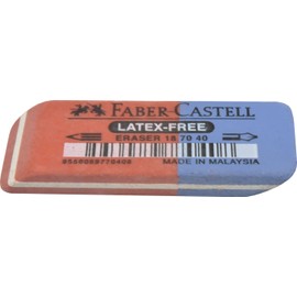 Eraser for Lead/Coloured Pencils, red/Blue, 50 x 18 x 8 mm