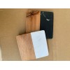 20 Pcs Natural Acacia Wooden White Marble Square Coasters Set