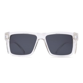 BEASVFE UV400 Polarized Work Sunglasses Z87 with Removable Shields – Safety Glasses for Cycling, Delivery, Yard Work, Job Sites & Home Projects(Clear Smoke)