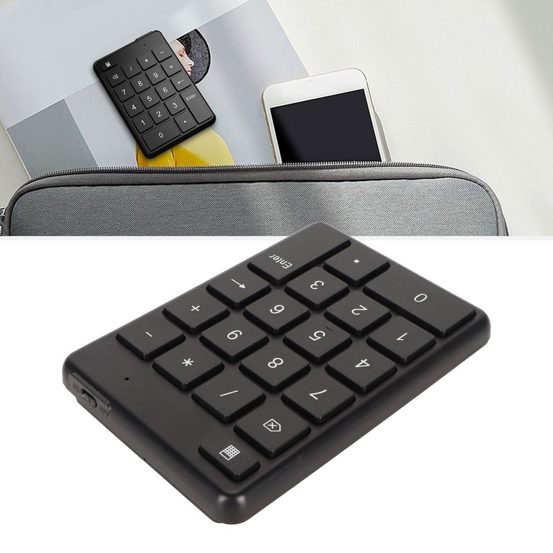 Bluetooth 5.1 Numeric Keypad 19 Keys Ergonomic Number Pads Battery