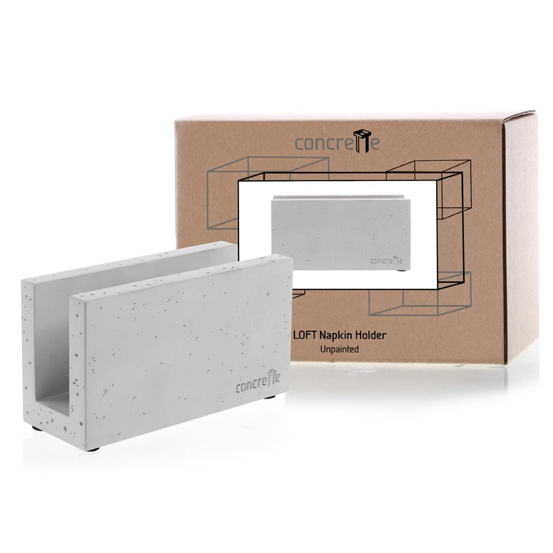 Concrette Loft Napkin Holder for Tabletop Handmade from Architectural Concrete