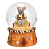 2 Cute Mini Snow Globes with Christmas Muffin Pastel Colours