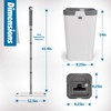 X3 Mop, Separates Dirty and Clean Water, 3-Chamber Design, Flat