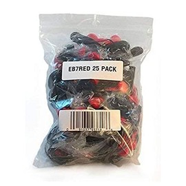 IFENC EB-7 Earbuds Bulk Disposable Headphones Stereo with 3.5mm Plug, Red (25 Pack)