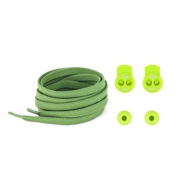 LAZY LACES ™ Flat Elastic No Tie Lock Shoelaces for Sports, Walking, Trekking & Running | Toddlers, Kids, Adults, Elderly, Disabled & People with Low Mobility (Dark green)