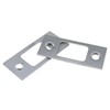 MEETOOT 2PCS Silver Latch Plate with Screw Door Latch Strike